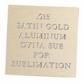 Satin Gold Aluminum Engraving Sheet Stock (12"x24"x0.015")